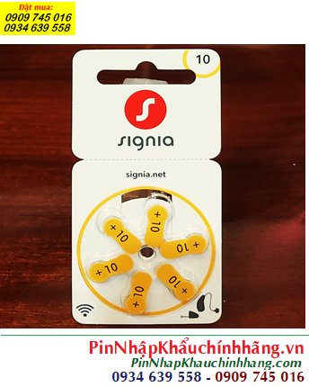 Signia PR536/10, Pin máy trợ thính Signia PR536, Pin 10 _Pin máy điếc Signia PR536/44 chính hãng /Vỉ 6viên